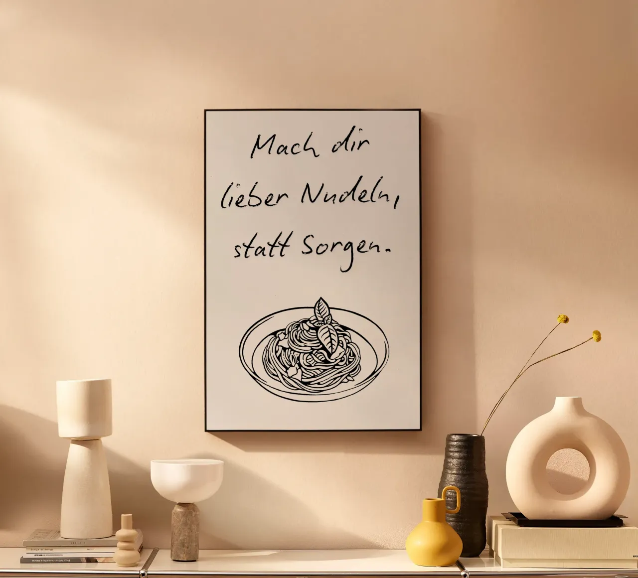 Lieber Nudeln, statt Sorgen. metacrilato de NORDLICHT DESIGNS