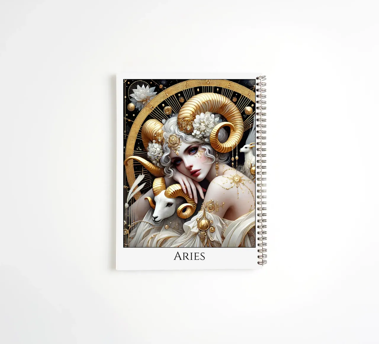 Astrological sign Aries spiral notebook by Art-Nouveau-Dsg