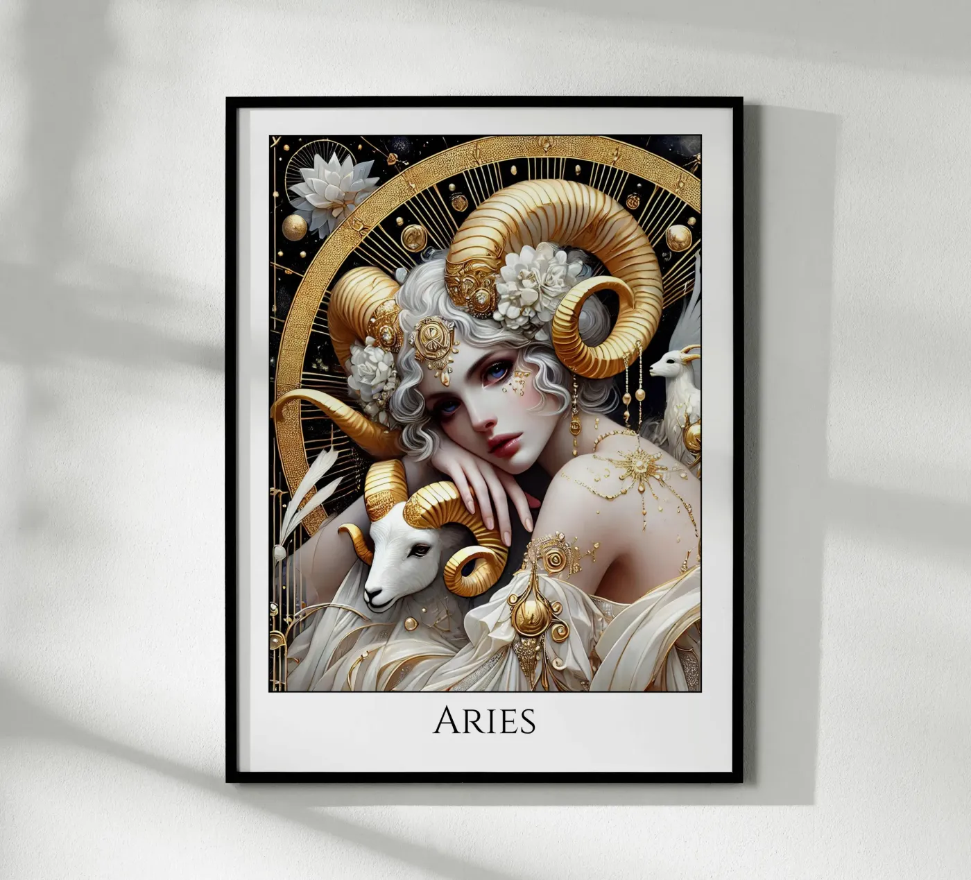 Sternzeichen Widder Poster von Art-Nouveau-Dsg