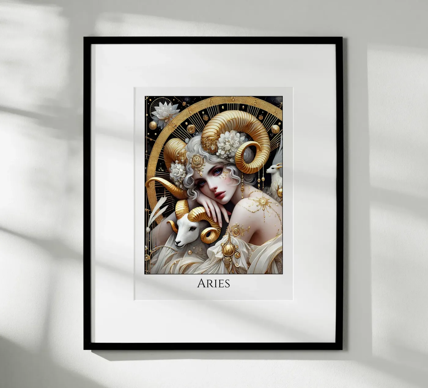 Sternzeichen Widder Poster von Art-Nouveau-Dsg