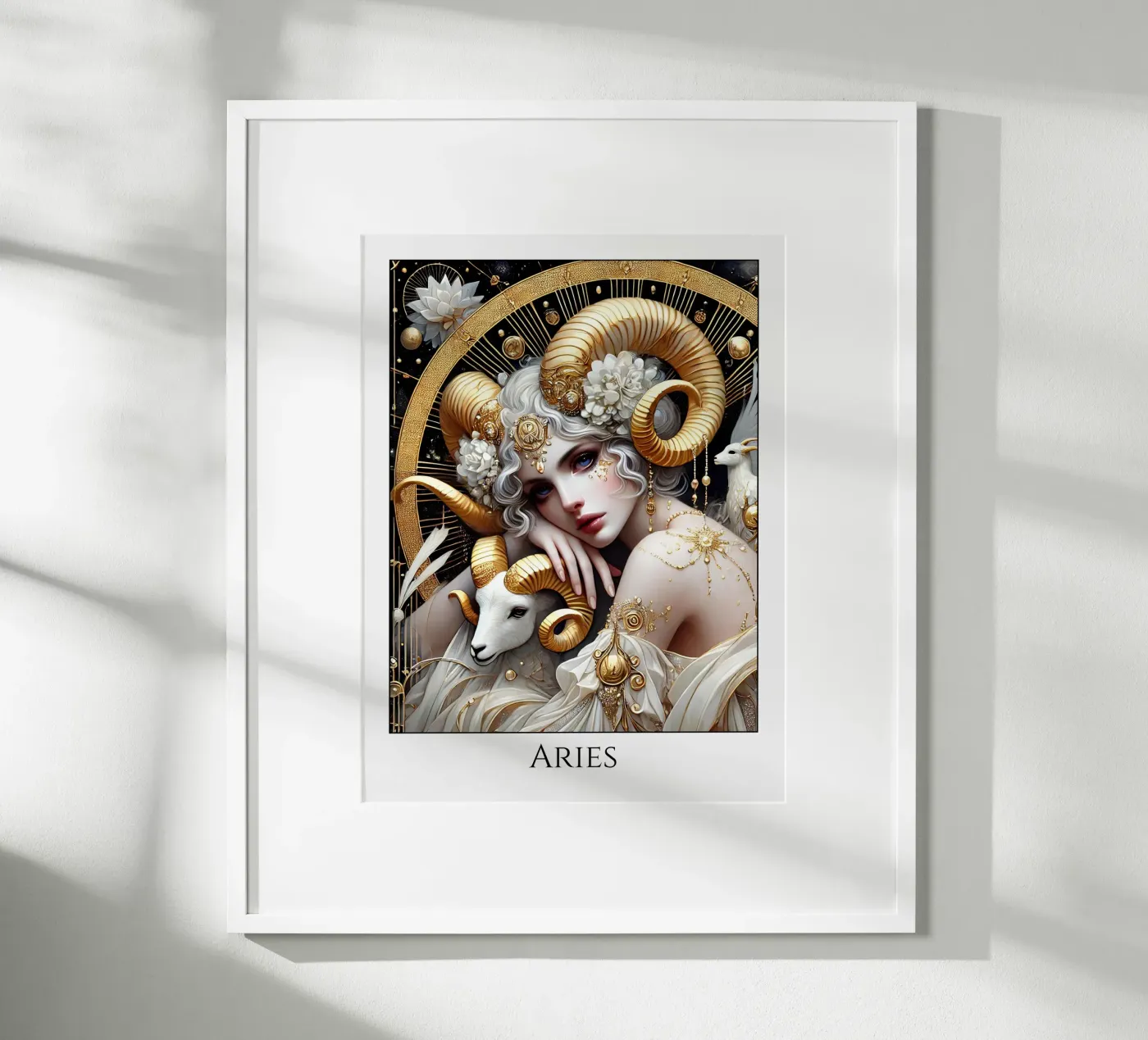 Sternzeichen Widder Poster von Art-Nouveau-Dsg