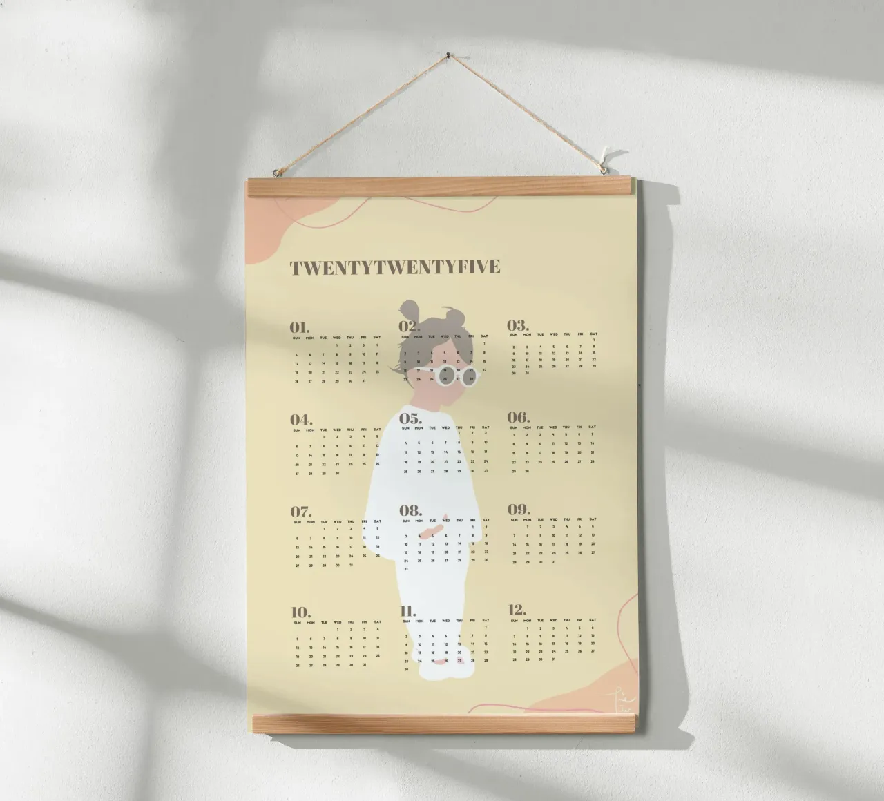 Wall calendar 2025 LOLA - English version hahnemühle by Tine Taler