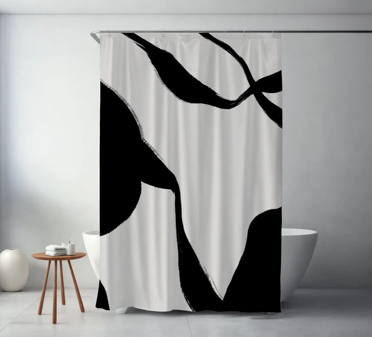 Modern Monochrome shower curtain by Kunst und Kontrast