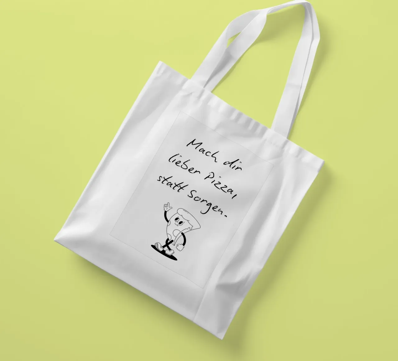 Lieber Pizza, statt Sorgen. borsa in juta da NORDLICHT DESIGNS