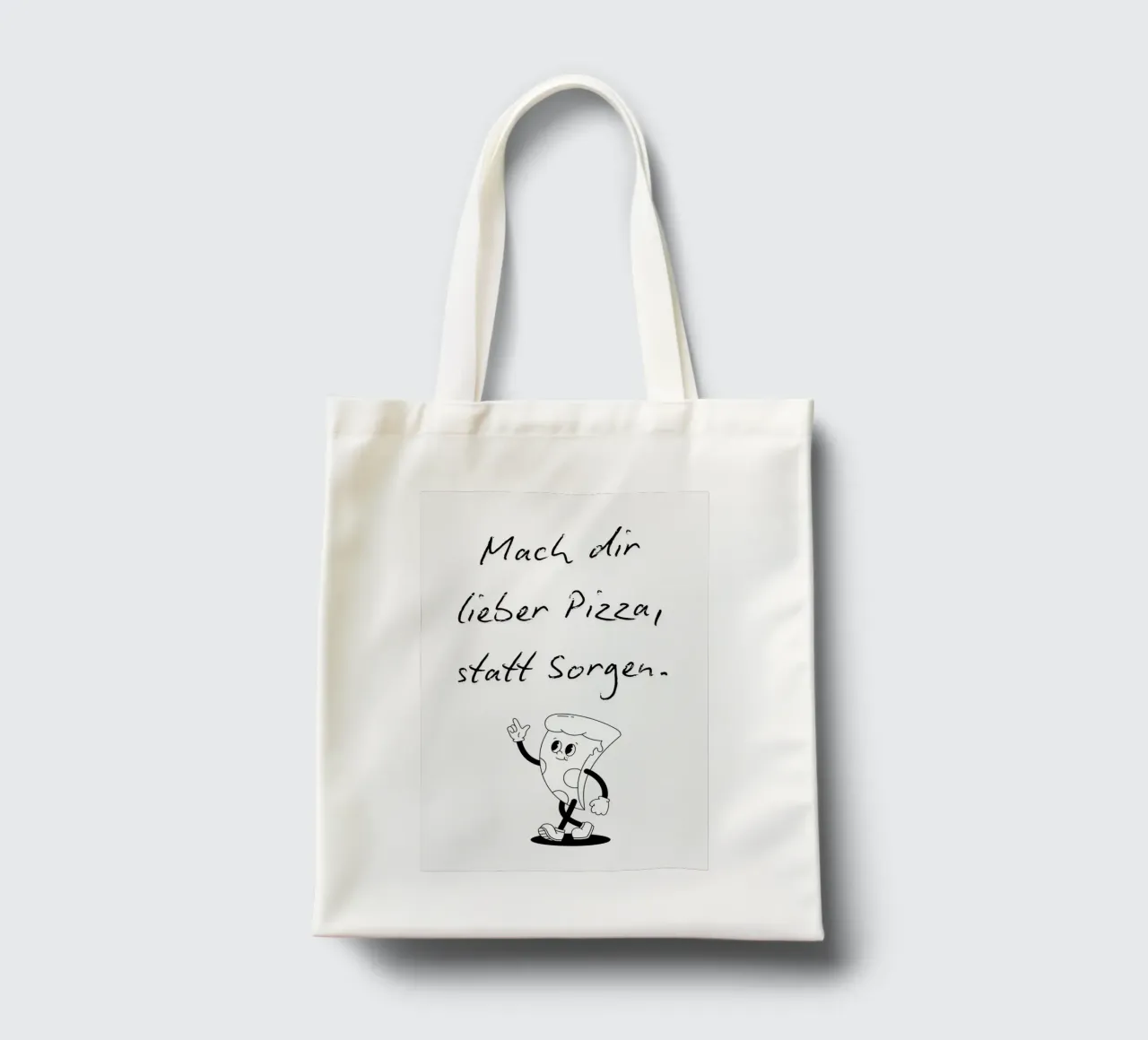Lieber Pizza, statt Sorgen. borsa in juta da NORDLICHT DESIGNS