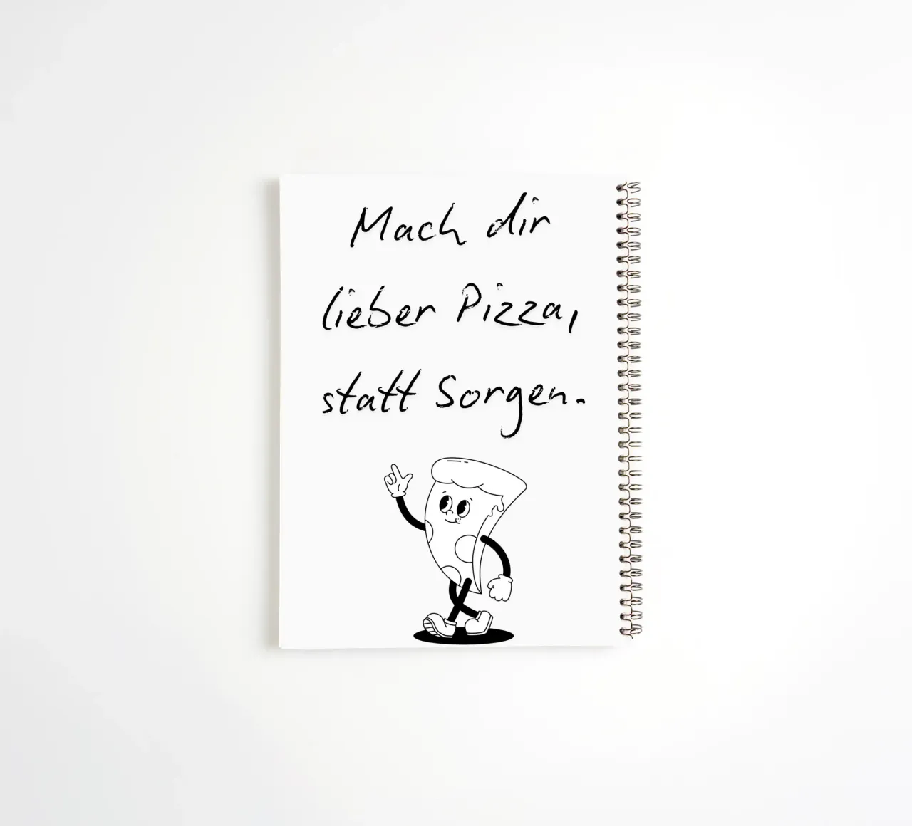 Lieber Pizza, statt Sorgen. spiral notebook by NORDLICHT DESIGNS