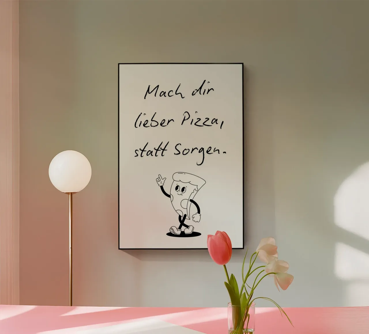 Lieber Pizza, statt Sorgen. plexiglass da NORDLICHT DESIGNS