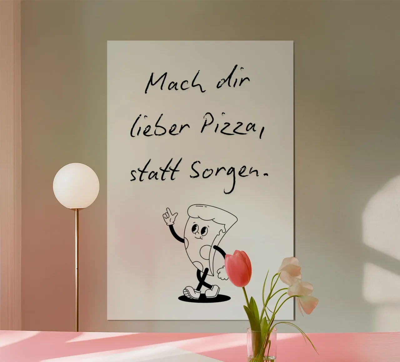 Lieber Pizza, statt Sorgen. carta hahnemühle da NORDLICHT DESIGNS