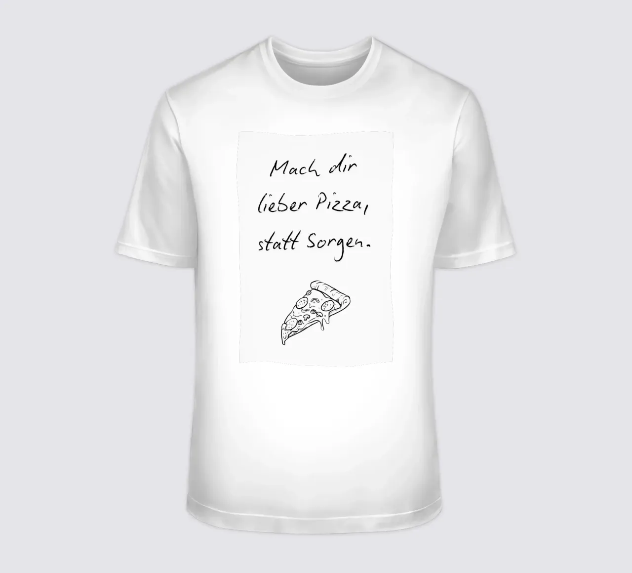 Lieber Pizza, statt Sorgen. t-shirt da NORDLICHT DESIGNS