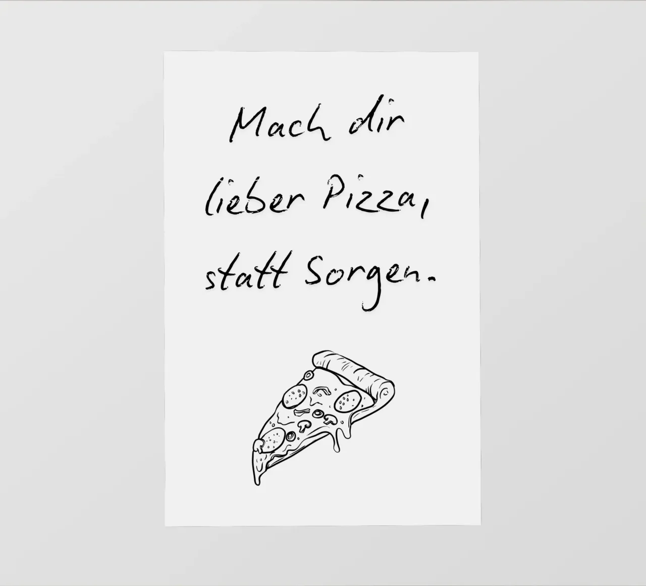 Lieber Pizza, statt Sorgen. pellicola backlit da NORDLICHT DESIGNS