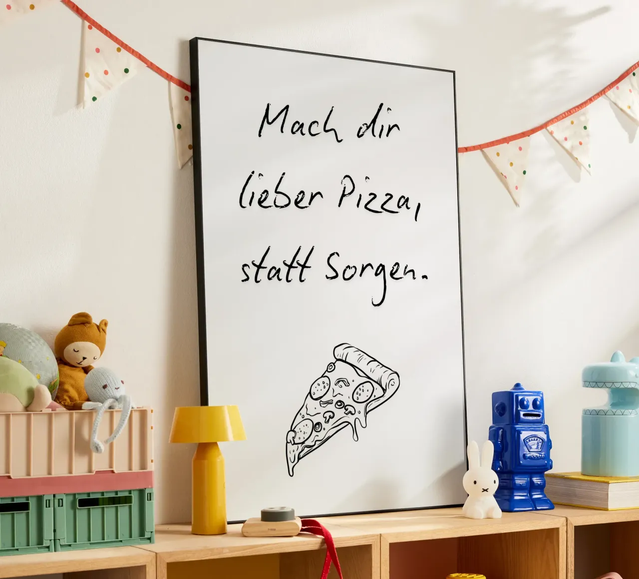 Lieber Pizza, statt Sorgen. alluminio dibond da NORDLICHT DESIGNS