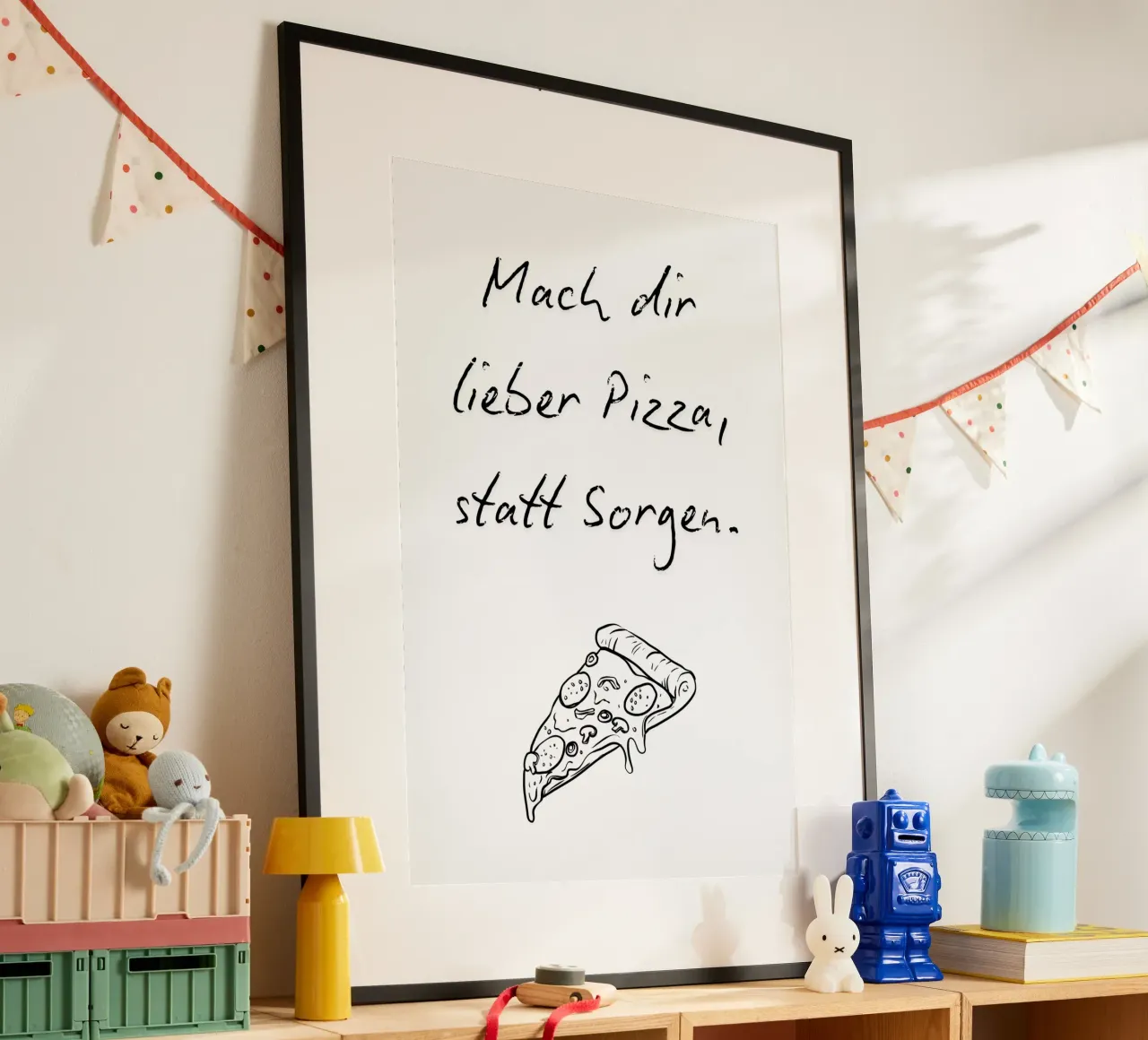 Lieber Pizza, statt Sorgen. carta hahnemühle da NORDLICHT DESIGNS