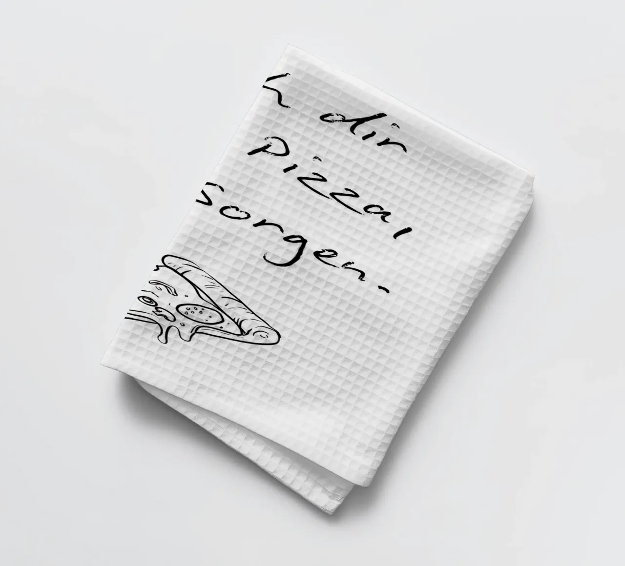 Lieber Pizza, statt Sorgen. canovaccio da cucina da NORDLICHT DESIGNS