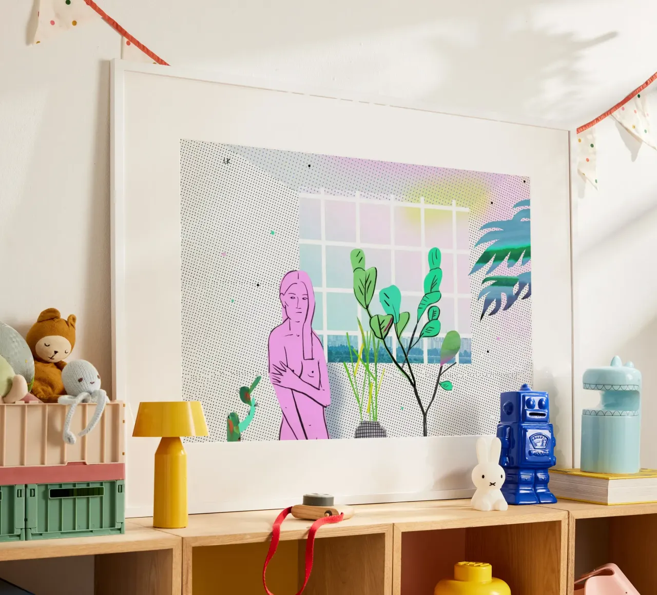 Uncertain Morning poster con telaio in legno da Liga Kitchen