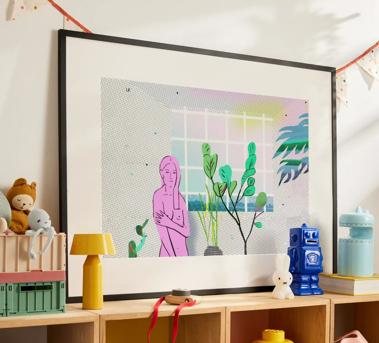 Uncertain Morning poster con telaio in legno da Liga Kitchen