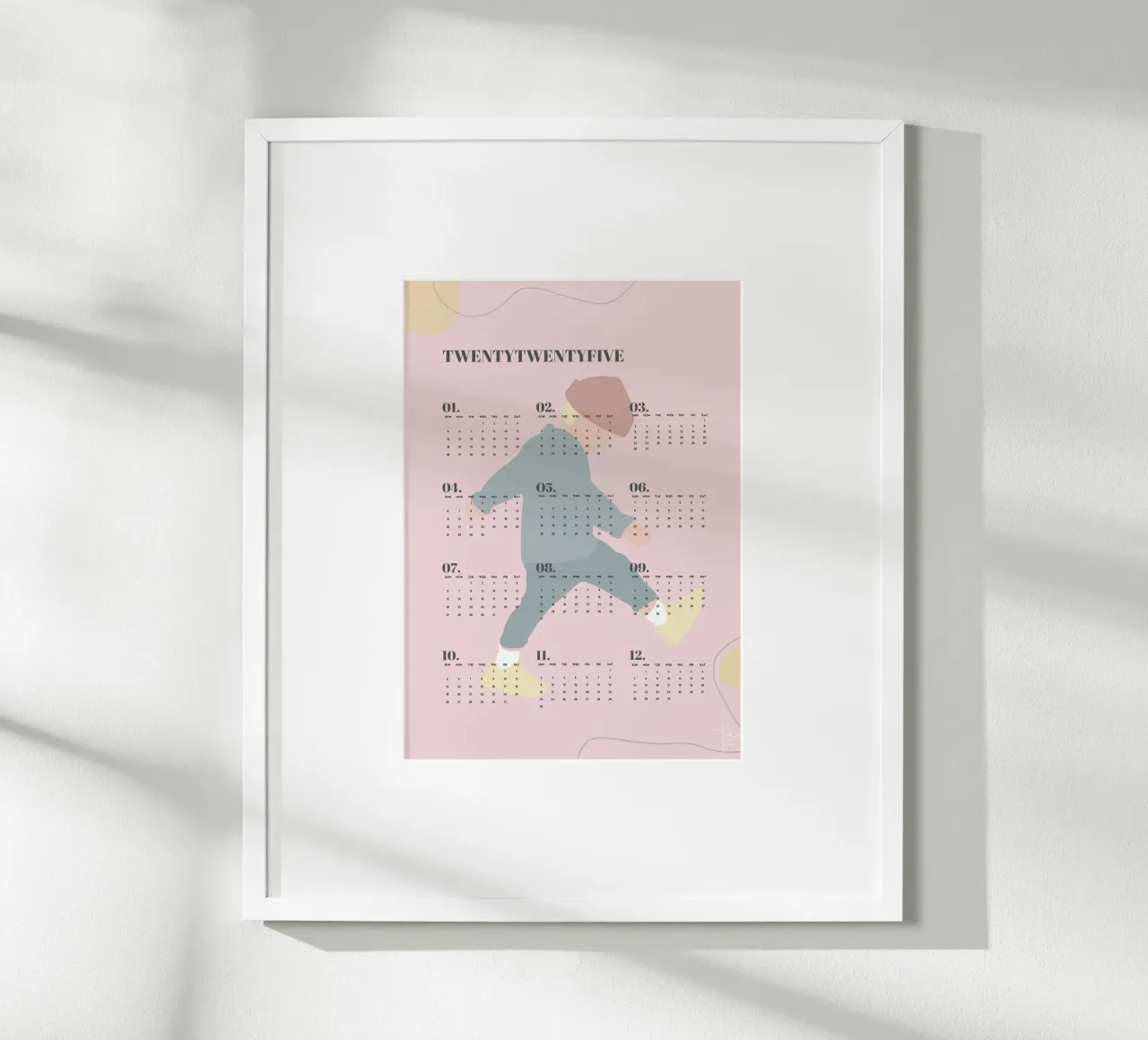 TAMO illustrated wall calendar 2025 - English version hahnemühle by Tine Taler