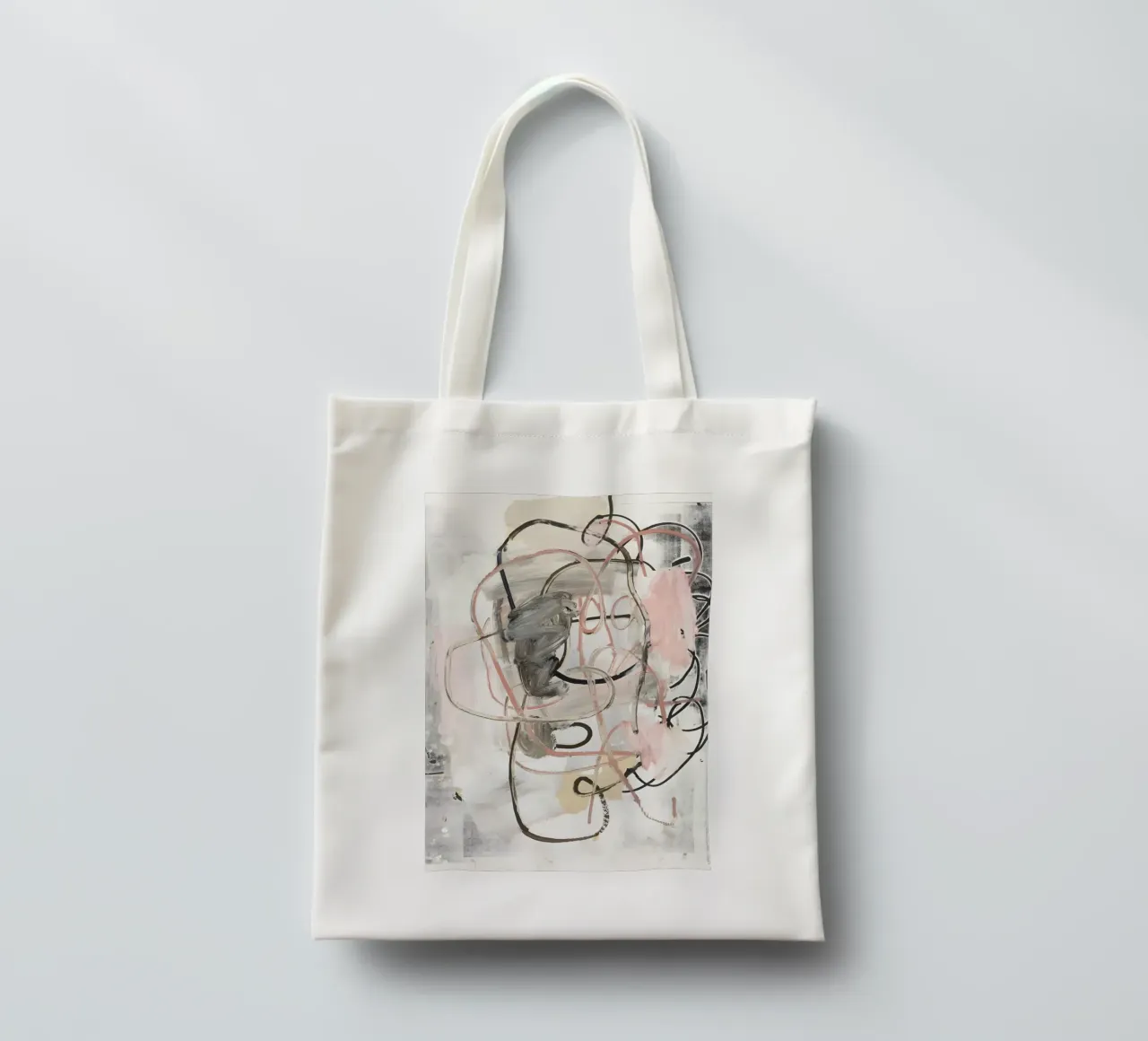 Pastell Dynamic borsa in juta da Kunst und Kontrast