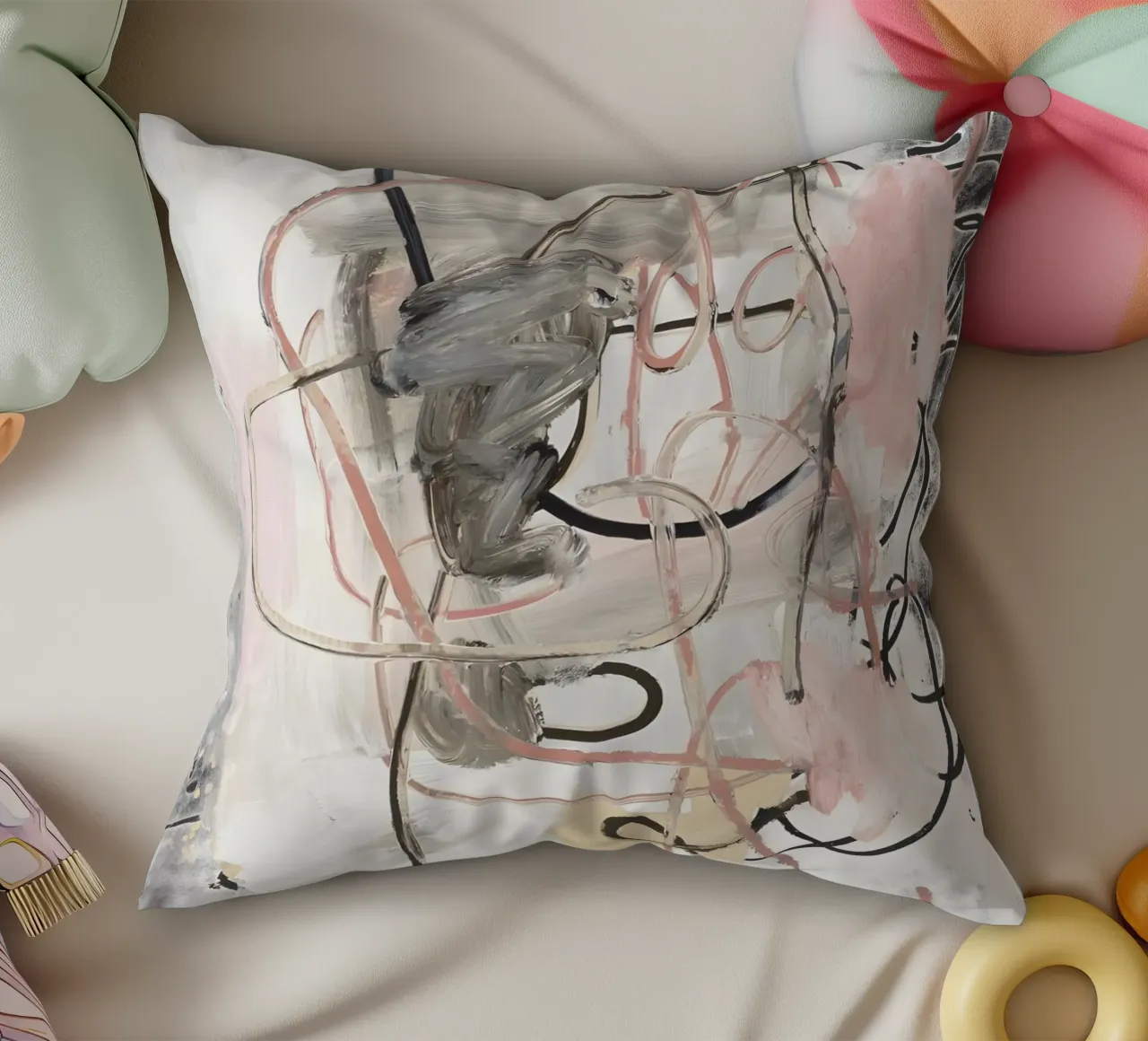 Pastell Dynamic cuscino da Kunst und Kontrast