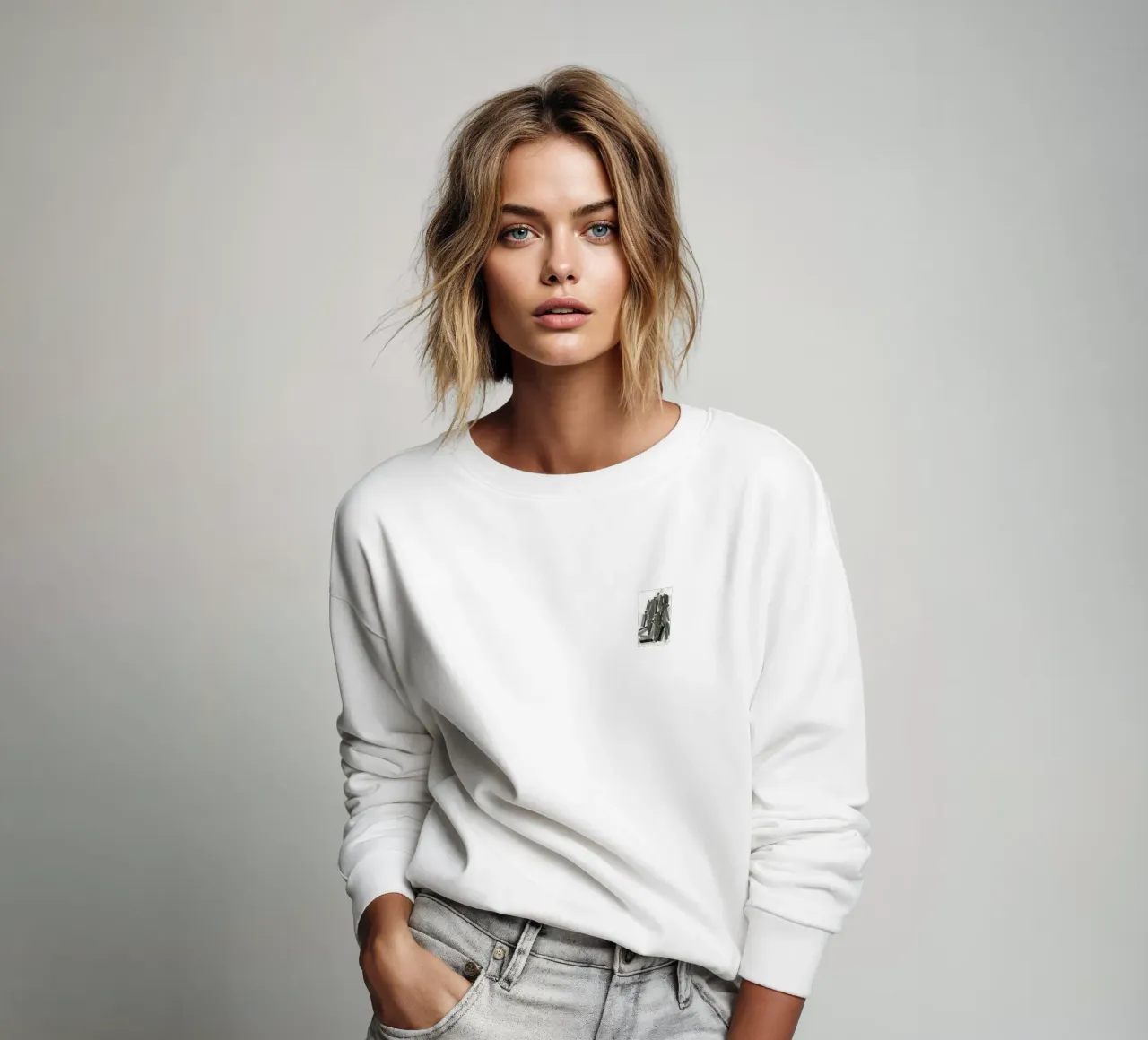 Acquerello Composizione di folla felpa da Kunst und Kontrast