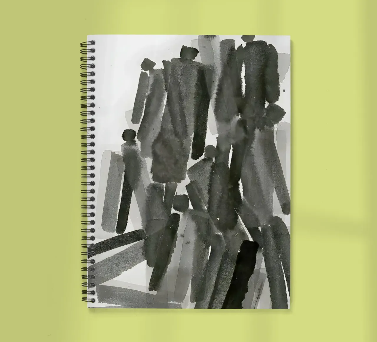 Watercolor Crowd Composition spiral notebook by Kunst und Kontrast