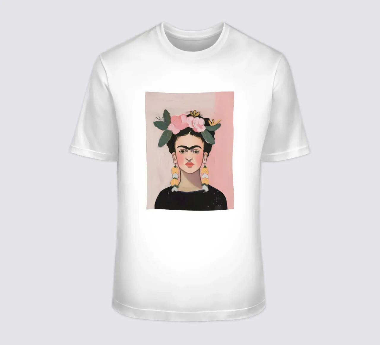 Orecchini con fiori di Frida t-shirt da Carinaprint