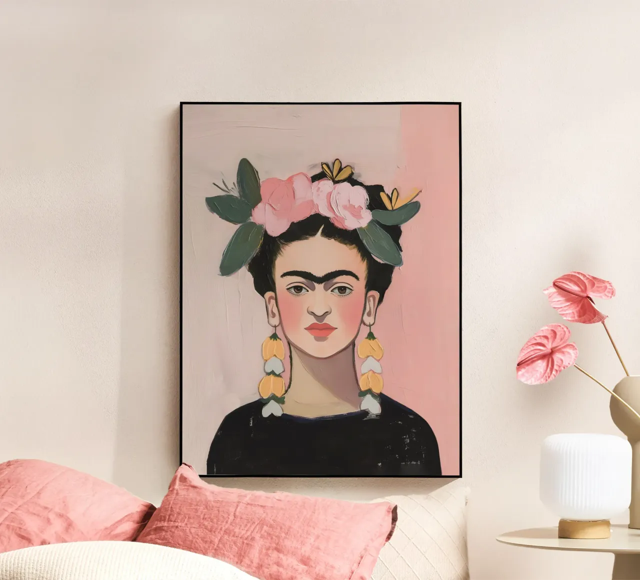Orecchini con fiori di Frida plexiglass da Carinaprint