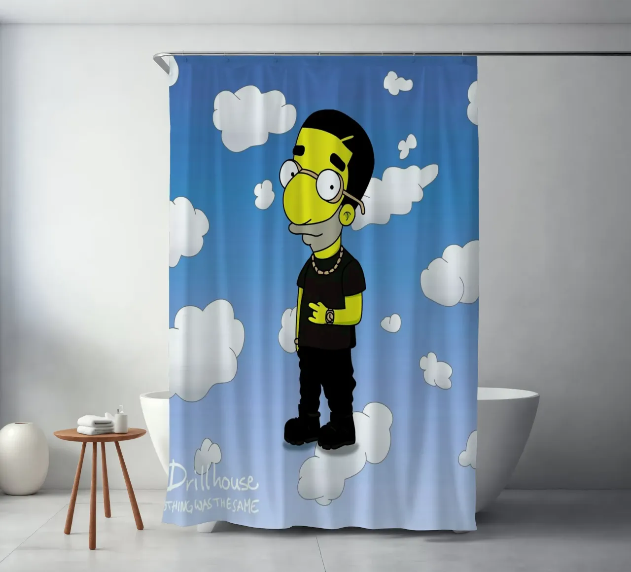 Drillhouse Charged Up shower curtain by Zhi Yun Zhang