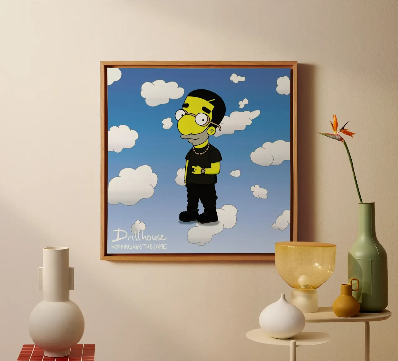 Drillhouse Charged Up canvas with Floater frame by Zhi Yun Zhang
