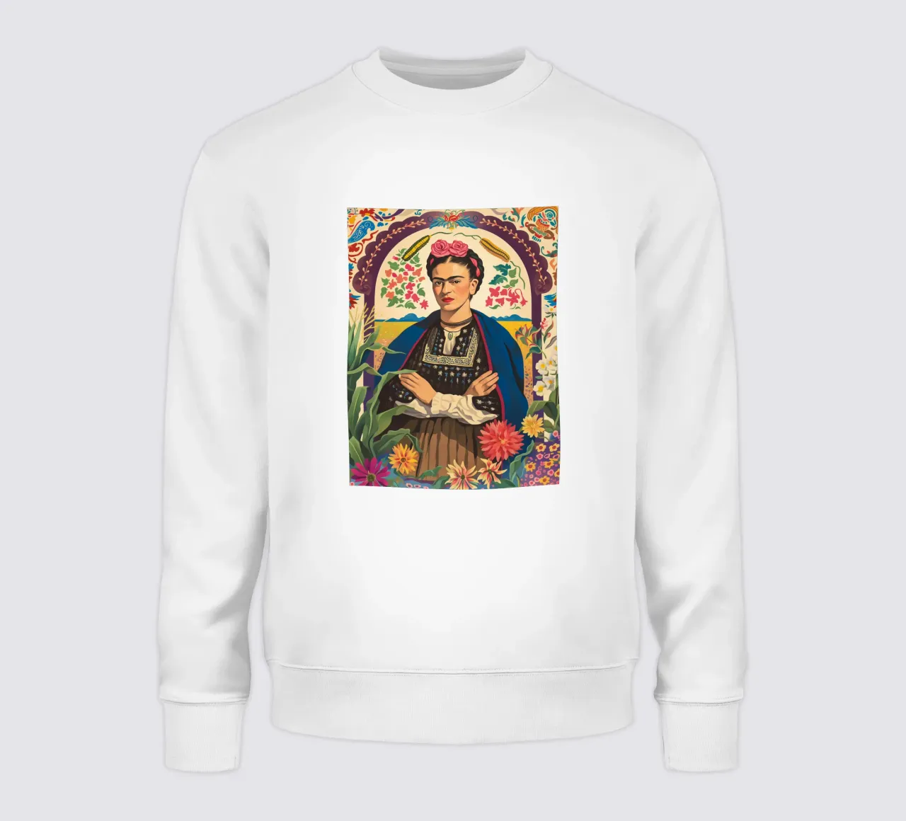 Il folklore botanico di Frida felpa da Carinaprint
