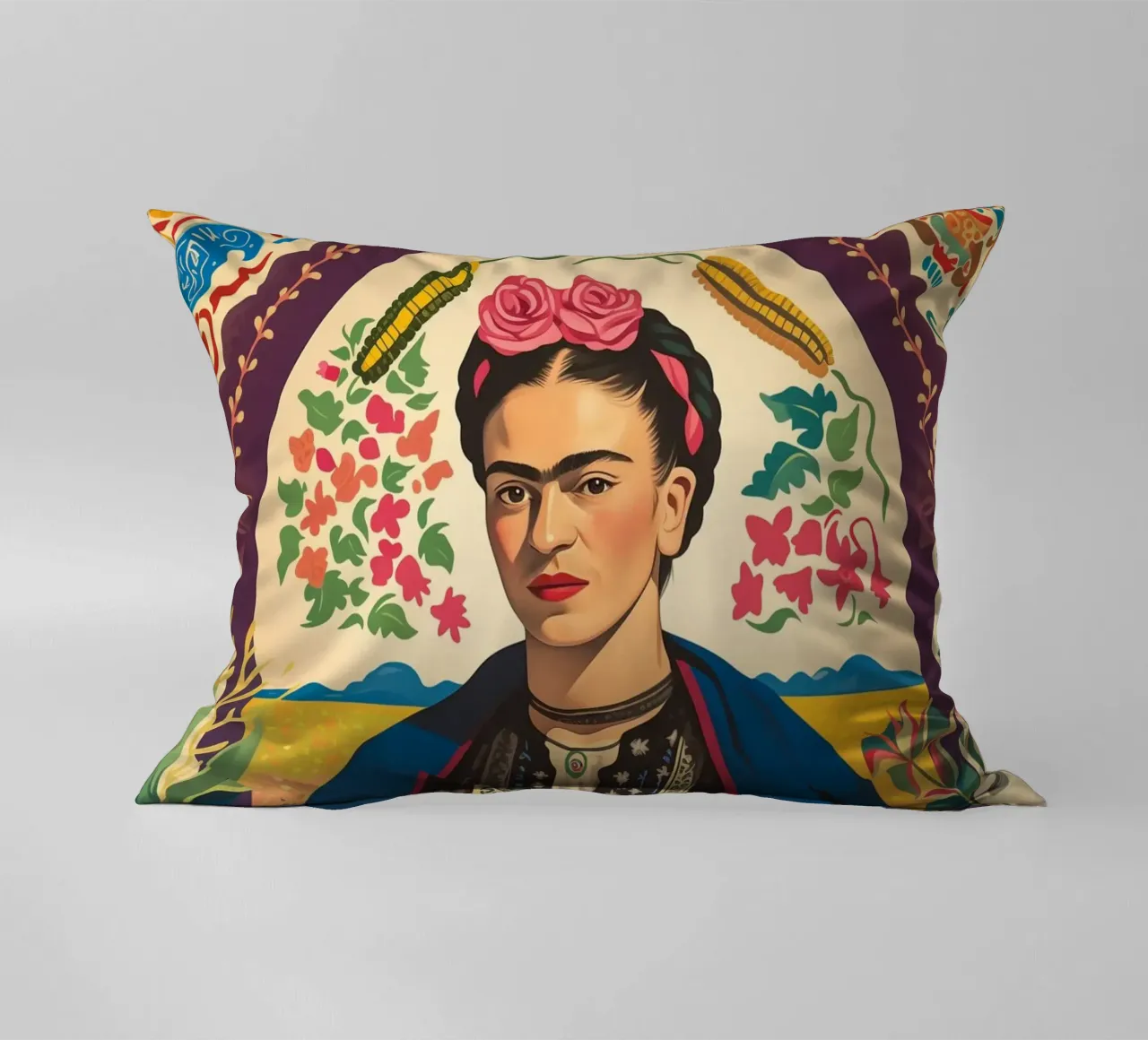 Il folklore botanico di Frida cuscino da Carinaprint