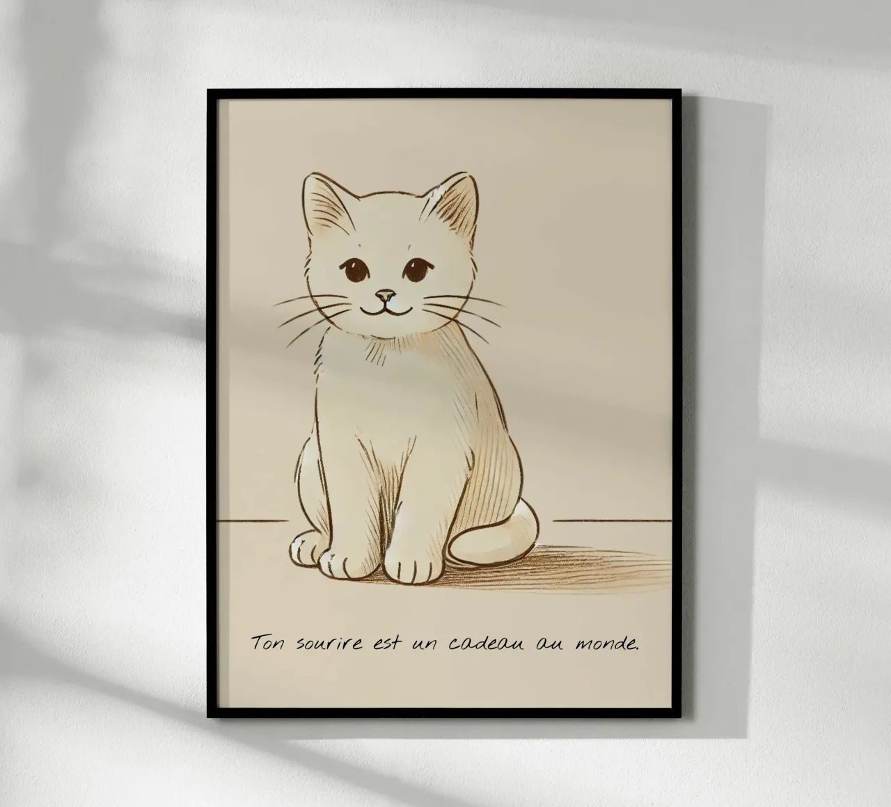 Chat avec mot personnalisé poster da Museaux Adorables