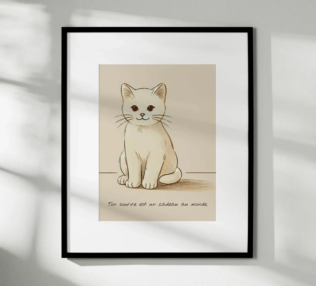 Chat avec mot personnalisé poster da Museaux Adorables