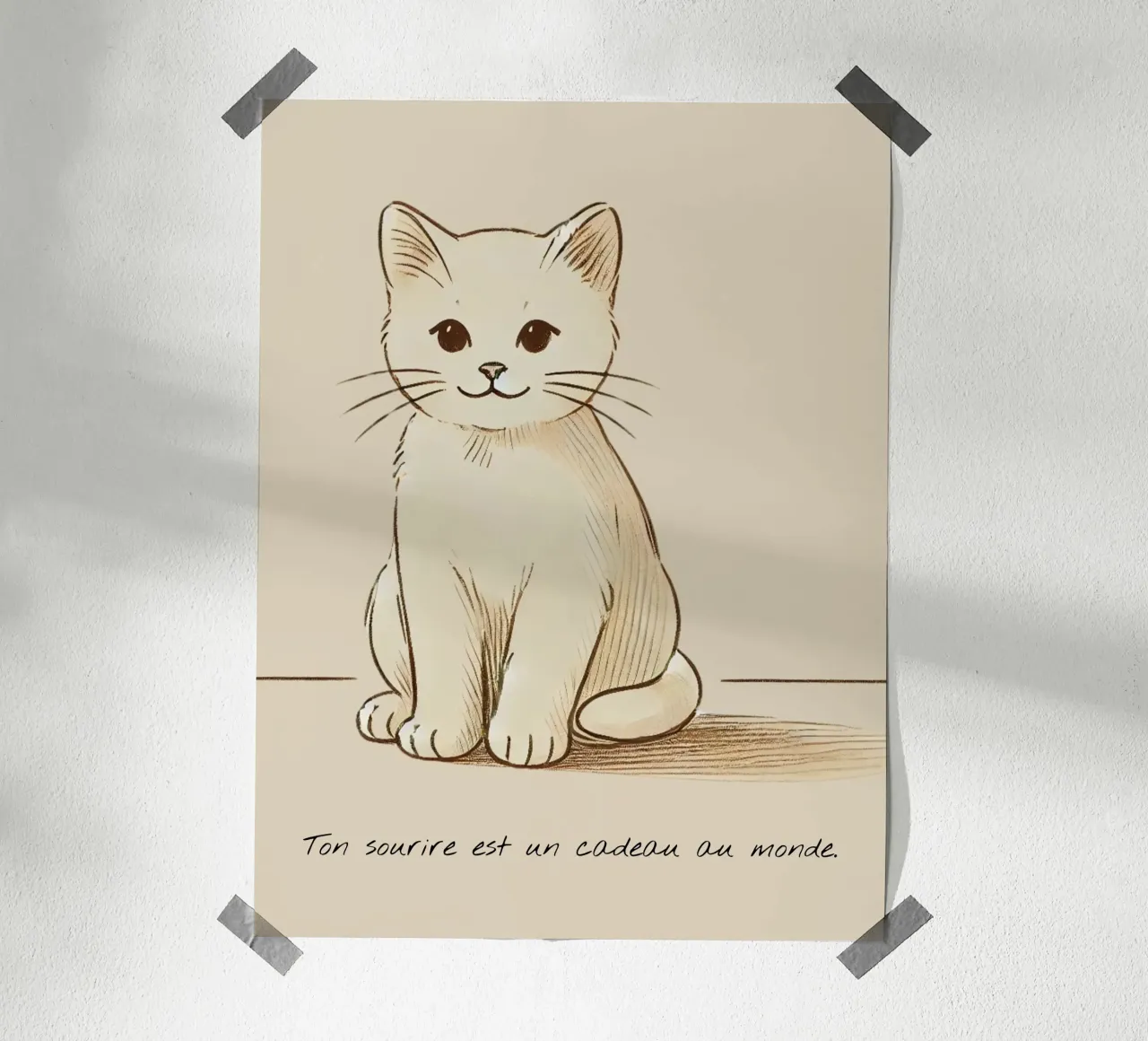Chat avec mot personnalisé poster da Museaux Adorables