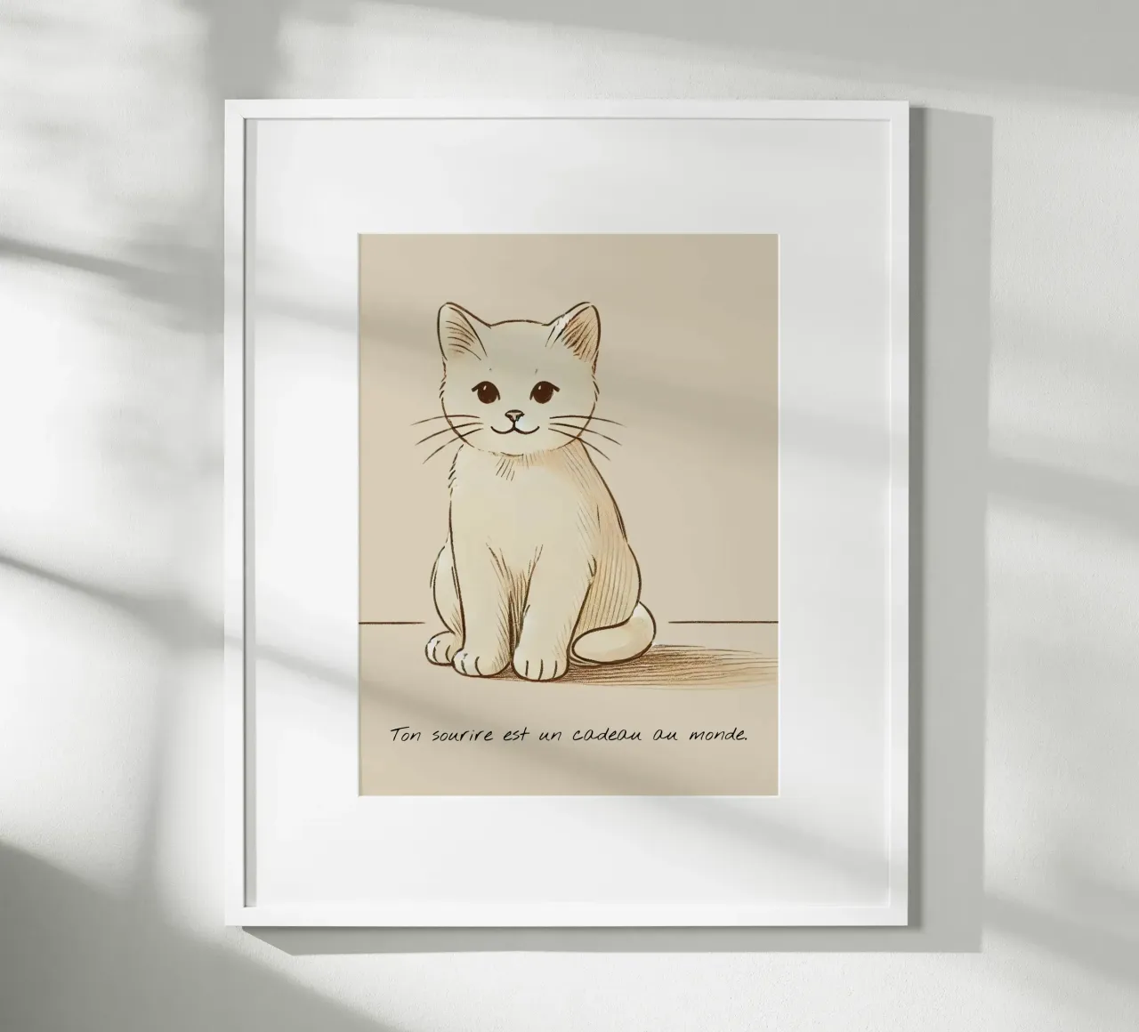 Chat avec mot personnalisé poster da Museaux Adorables