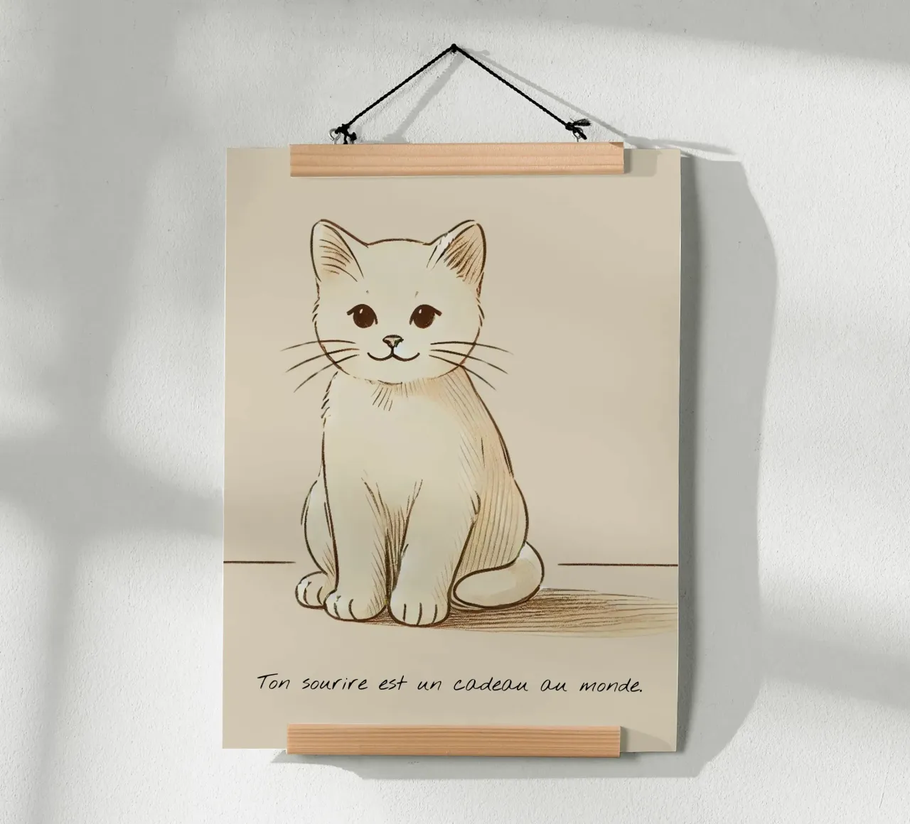 Chat avec mot personnalisé poster da Museaux Adorables