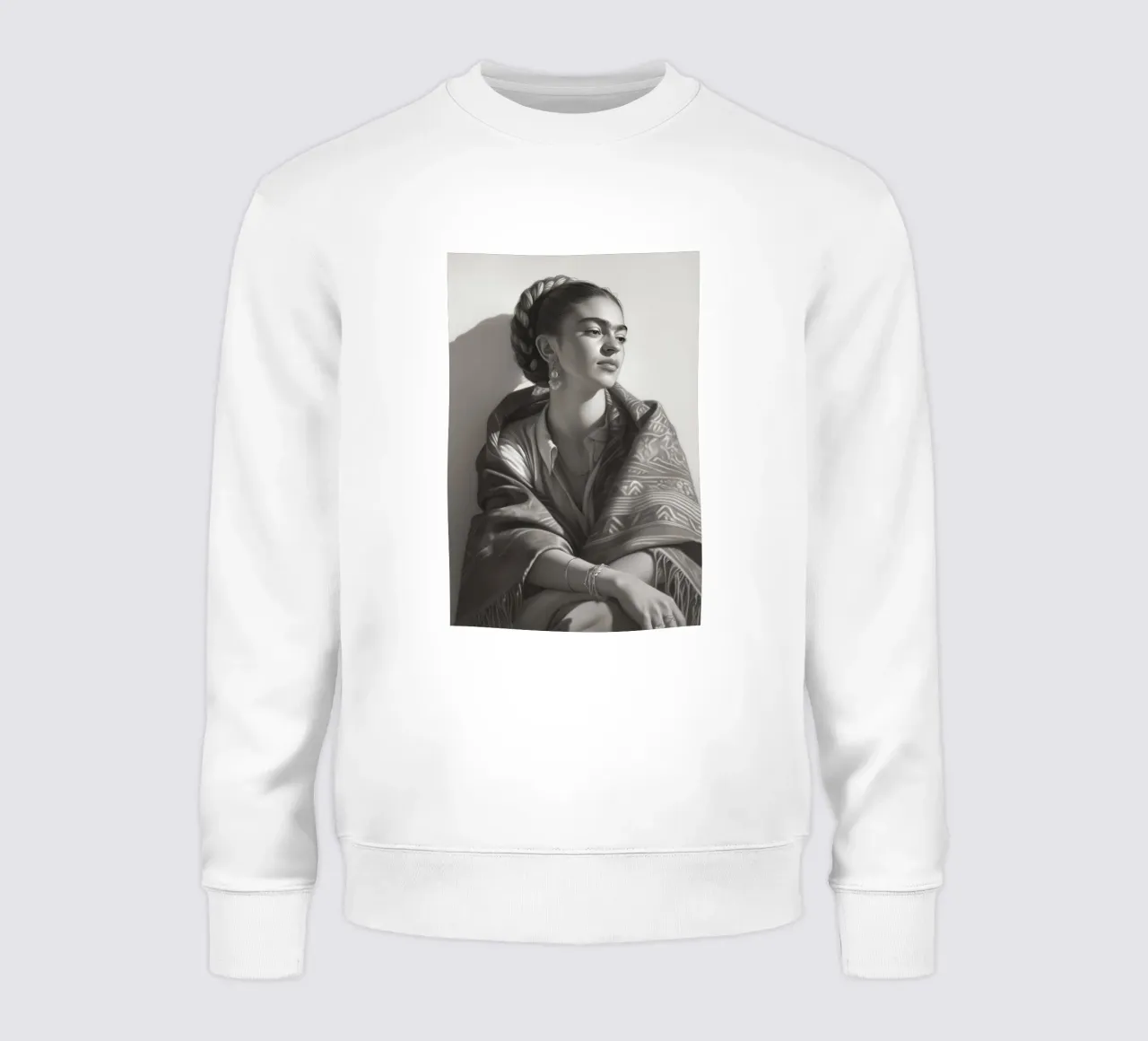 Frida Kahlo Bellezza monocromatica felpa da Carinaprint