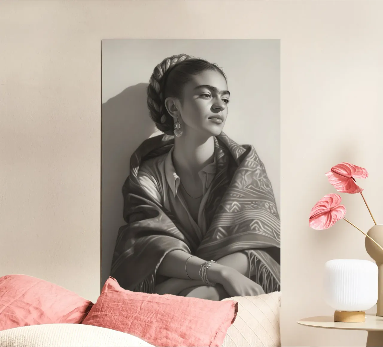 Frida Kahlo Bellezza monocromatica poster da Carinaprint