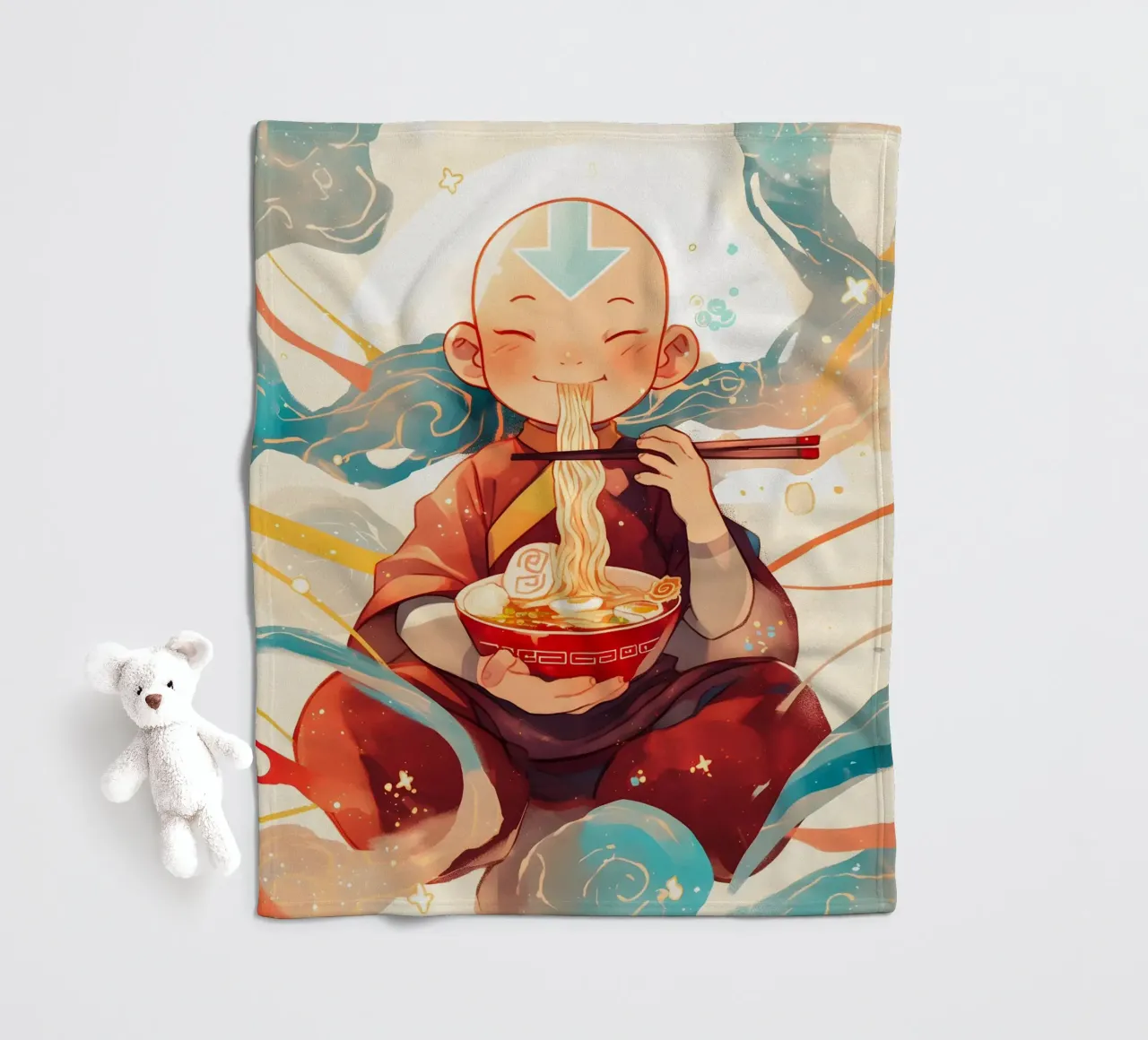 Aang Avatar The Last Airbender Ramen coperta in pile da CreativeStudio