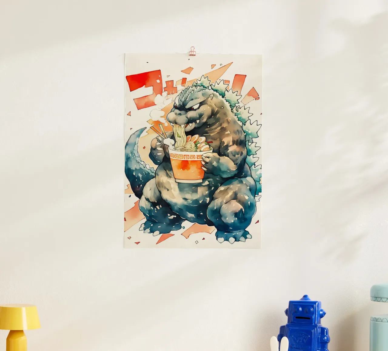 Godzilla Japan Ramen carta hahnemühle da CreativeStudio
