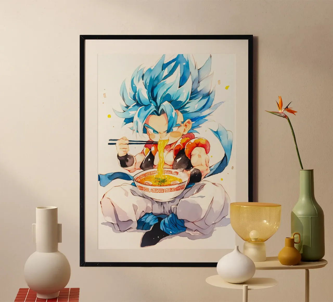 Gogeta From Dragon Ball Z Ramen carta hahnemühle da CreativeStudio