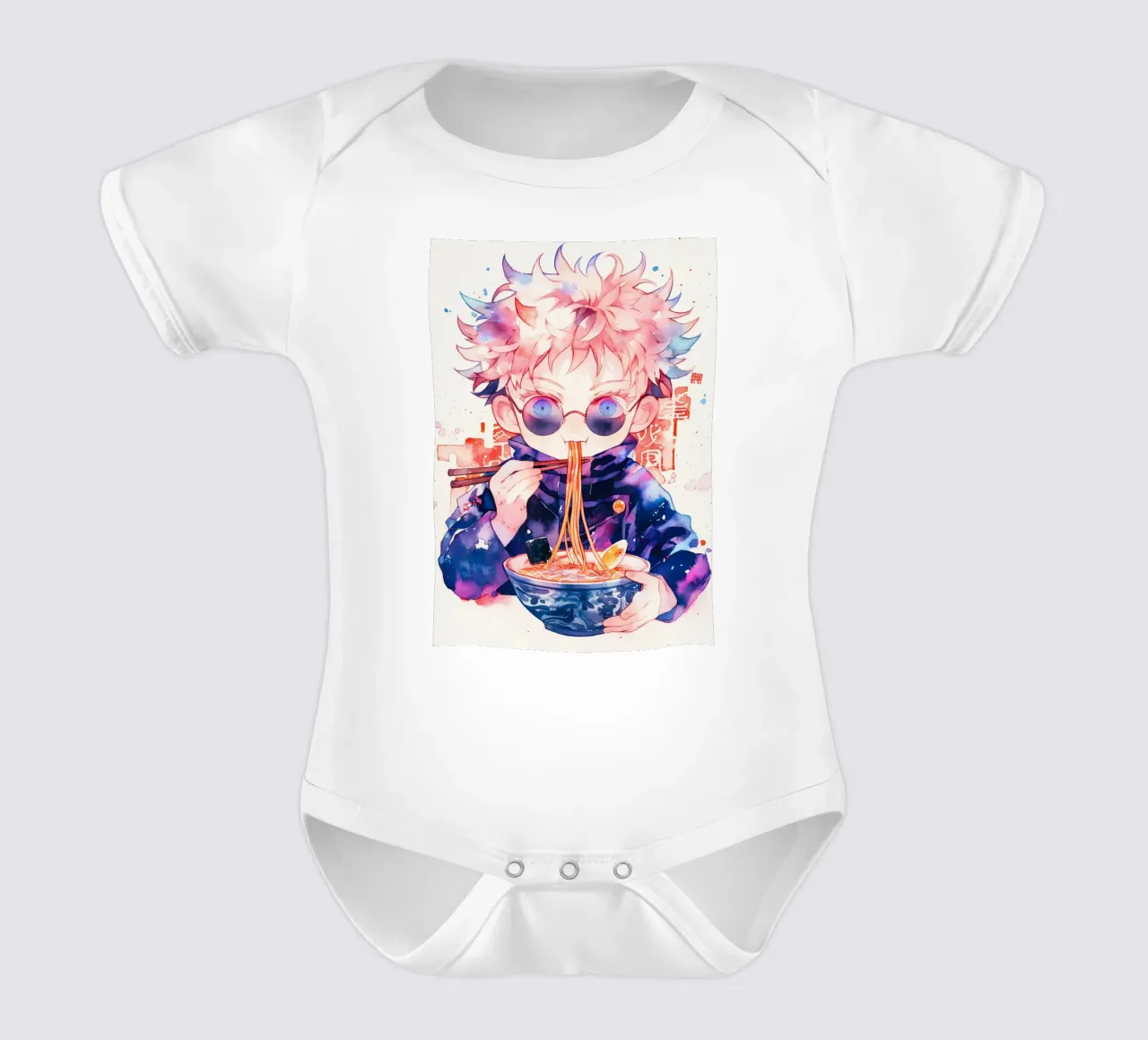 Gojo Satoru from Jujutsu kaisen Ramen body neonato maniche corte da CreativeStudio