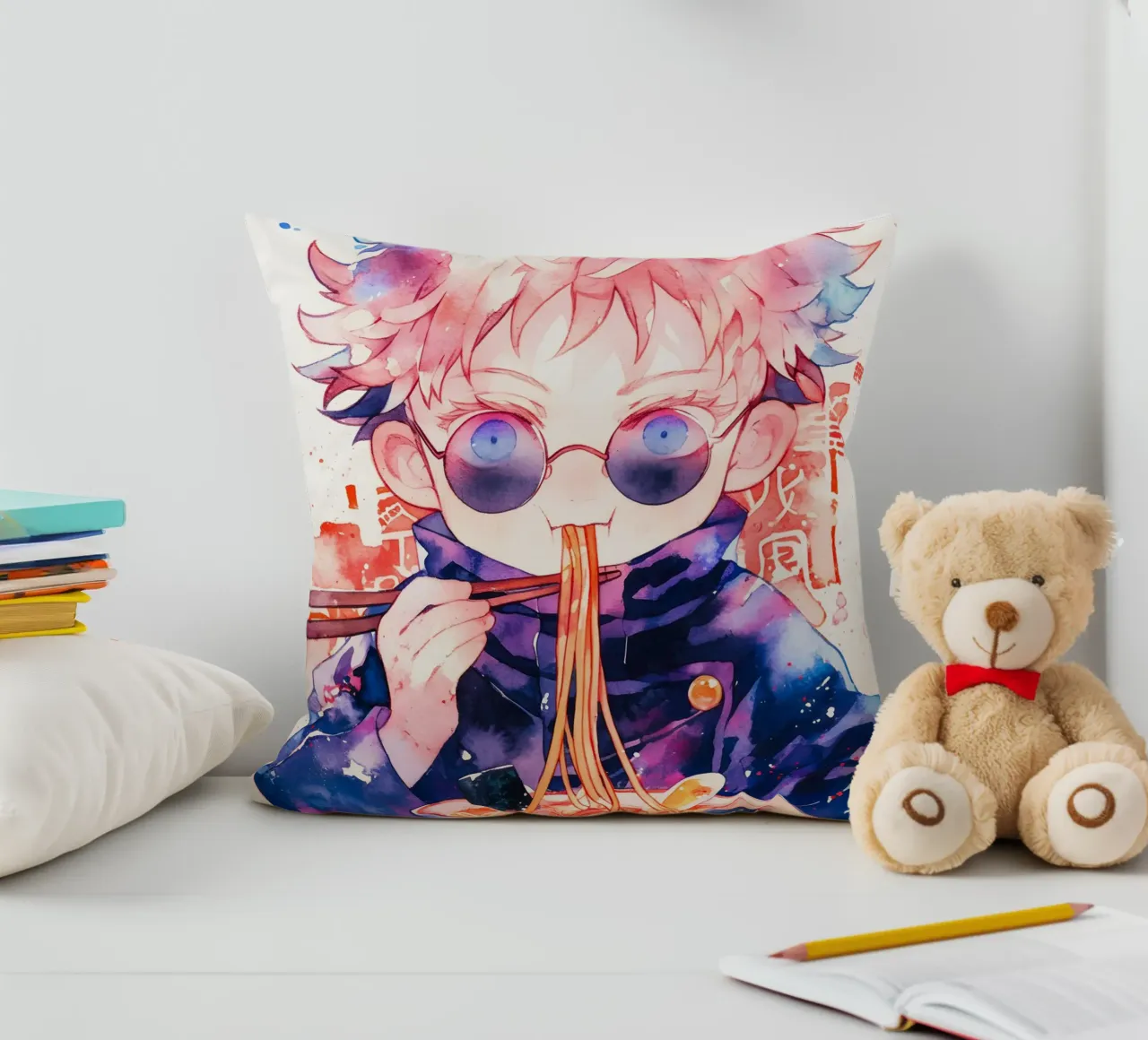Gojo Satoru from Jujutsu kaisen Ramen cuscino da CreativeStudio