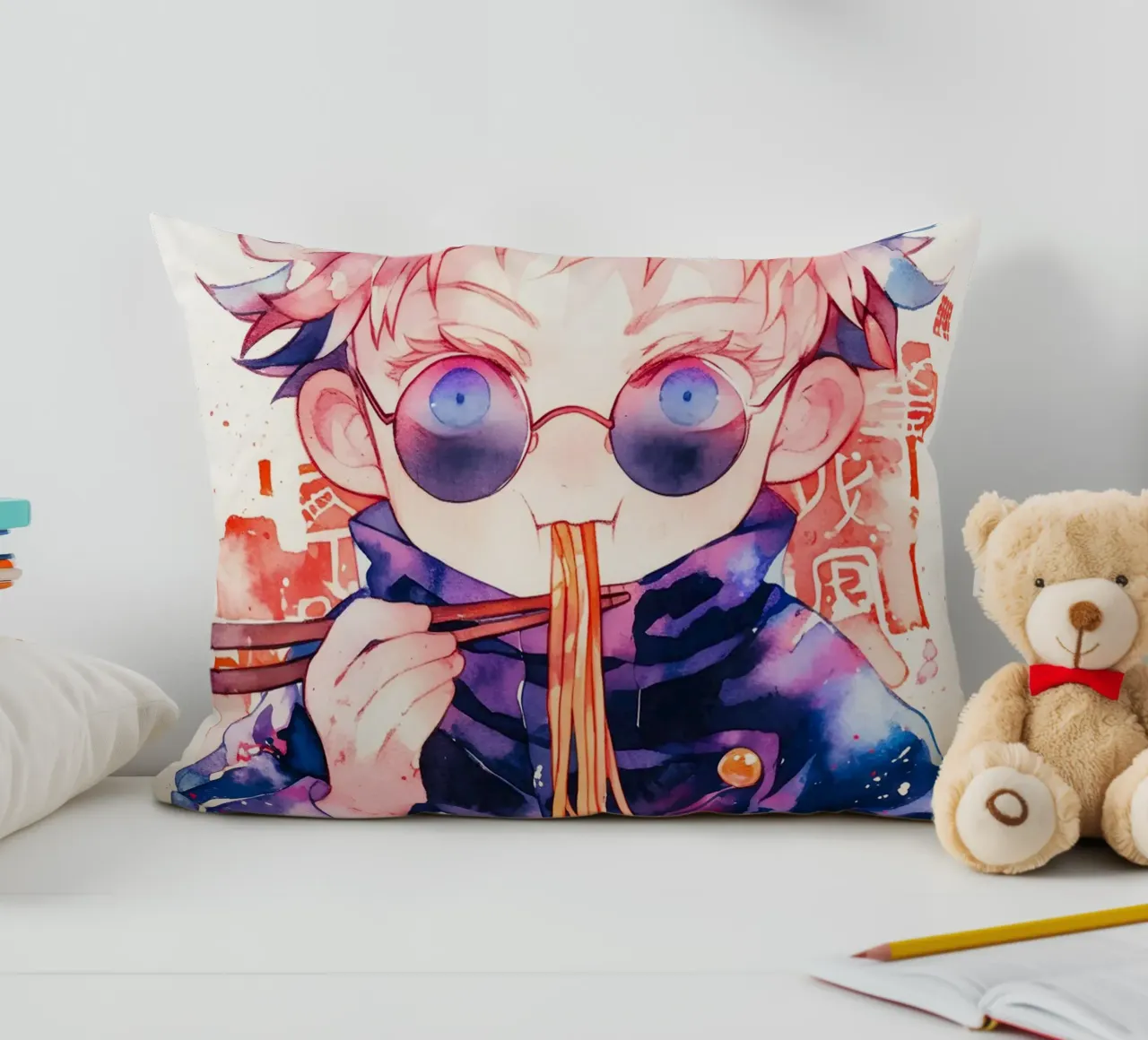 Gojo Satoru from Jujutsu kaisen Ramen cuscino da CreativeStudio