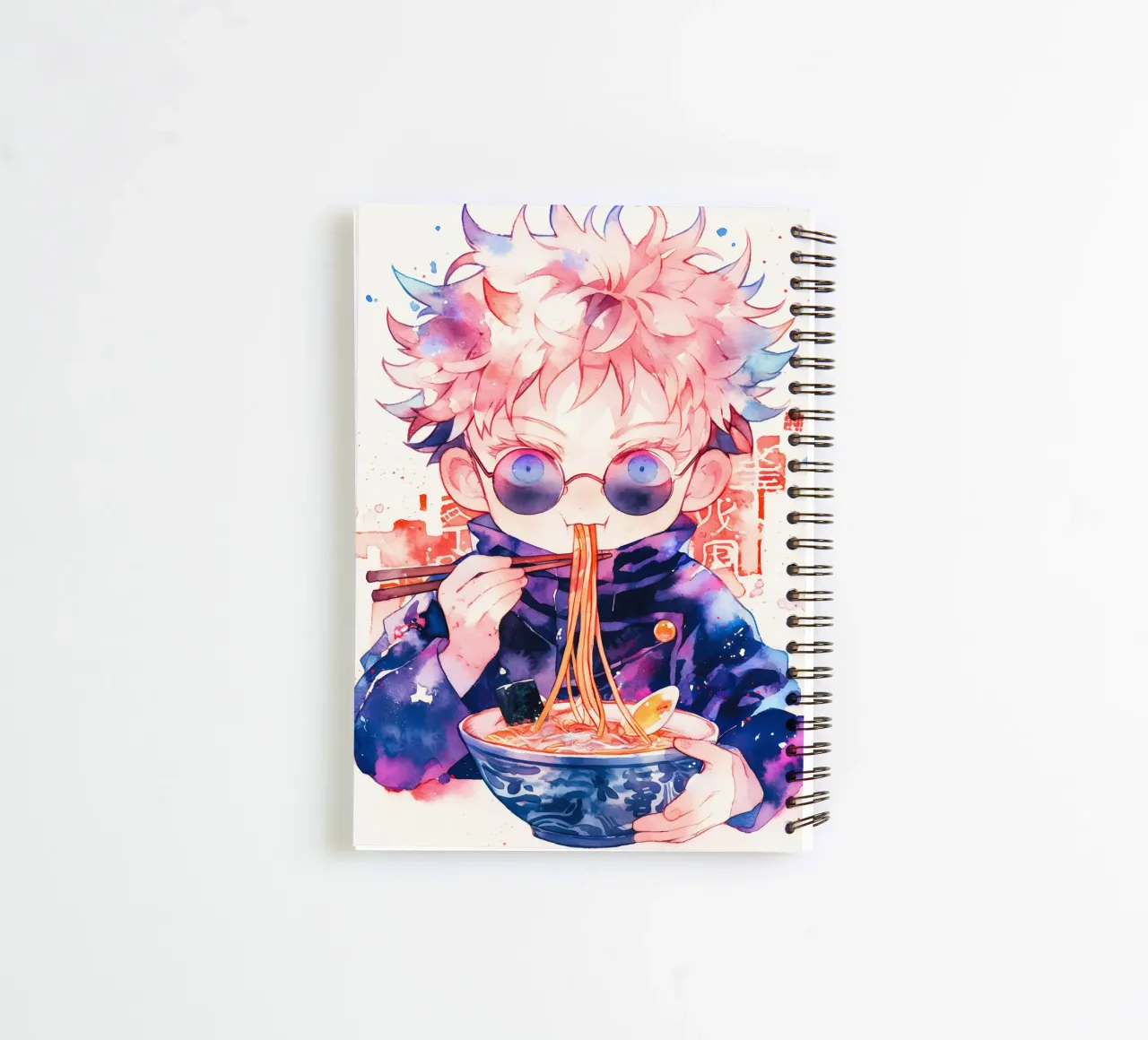 Gojo Satoru from Jujutsu kaisen Ramen spiral notebook by CreativeStudio