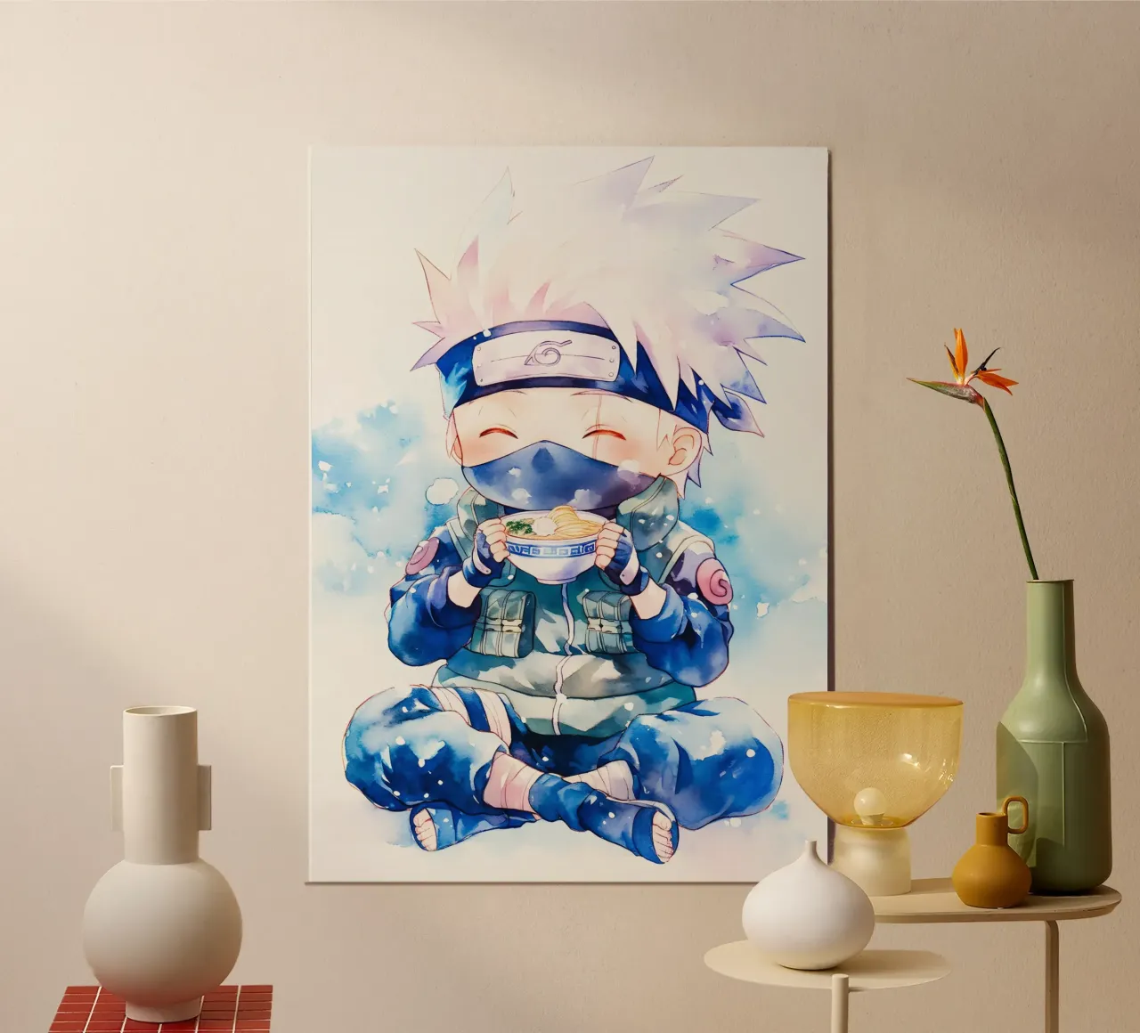Kakashi From Naruto Ramen alluminio dibond da CreativeStudio