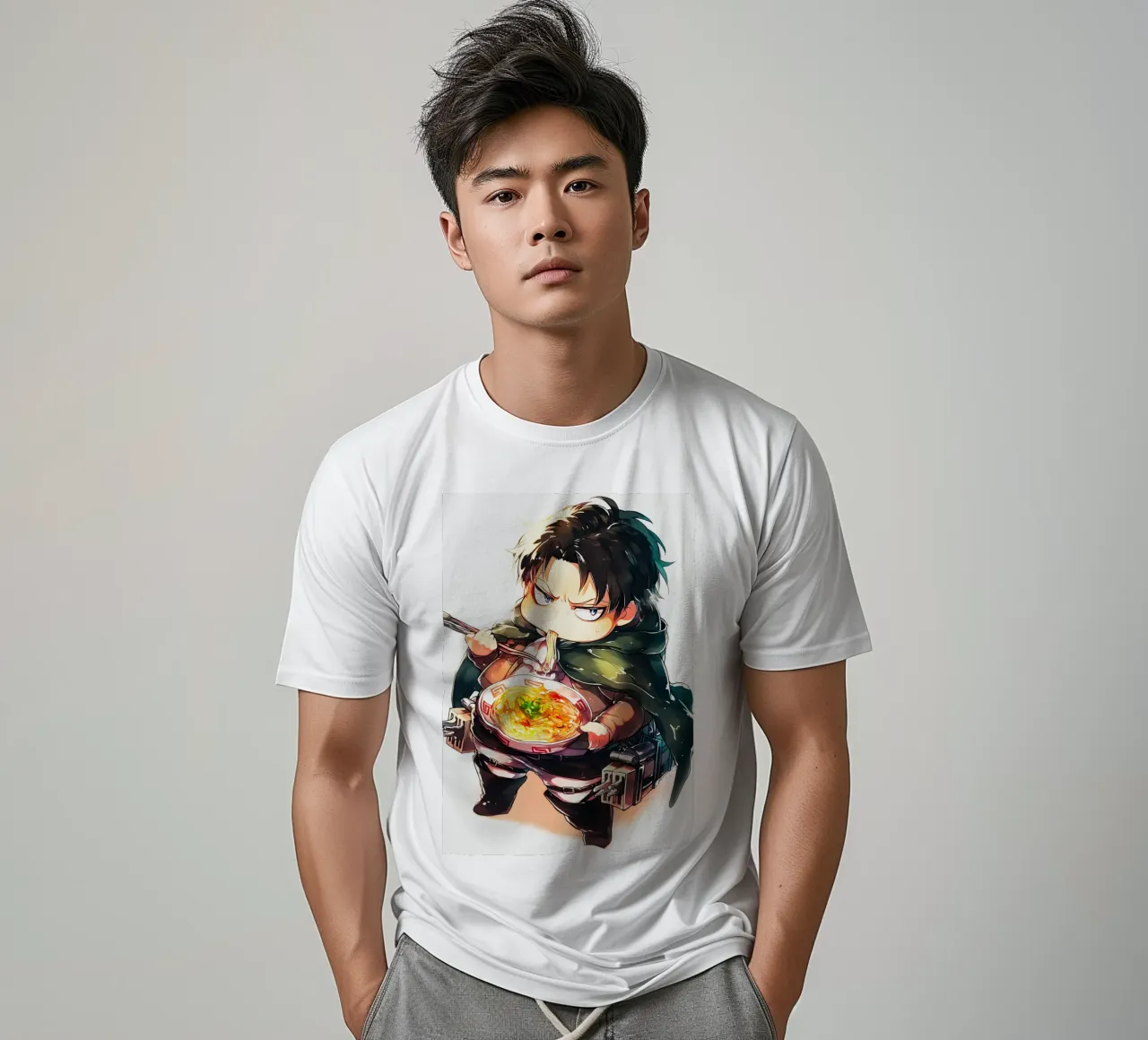 Levi from Attack on titan Ramen camiseta de CreativeStudio