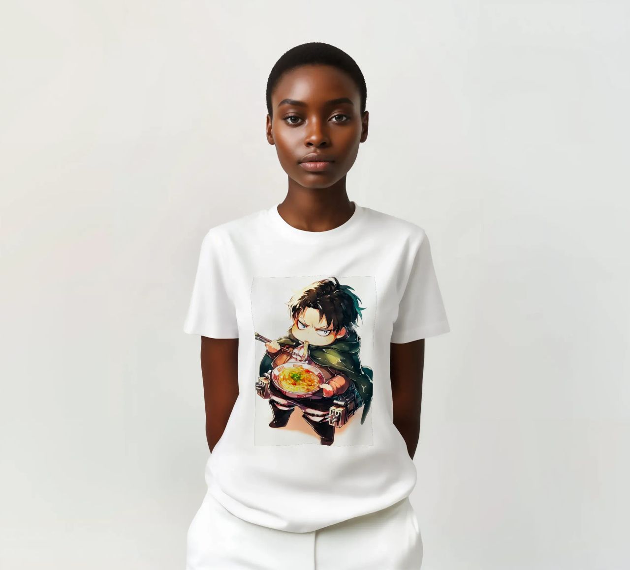 Levi from Attack on titan Ramen t-shirt da CreativeStudio