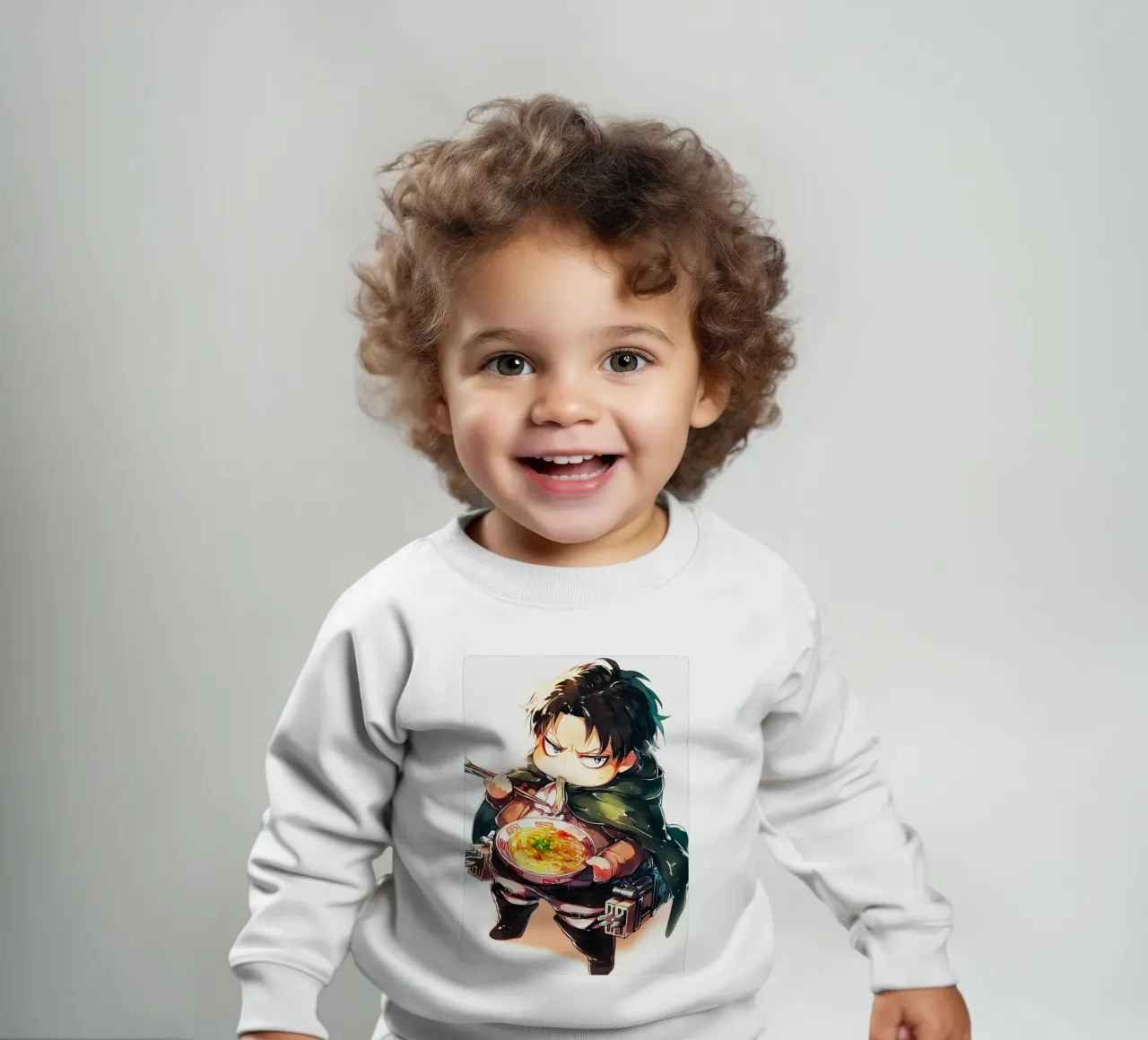 Levi from Attack on titan Ramen baby sweatshirt van CreativeStudio