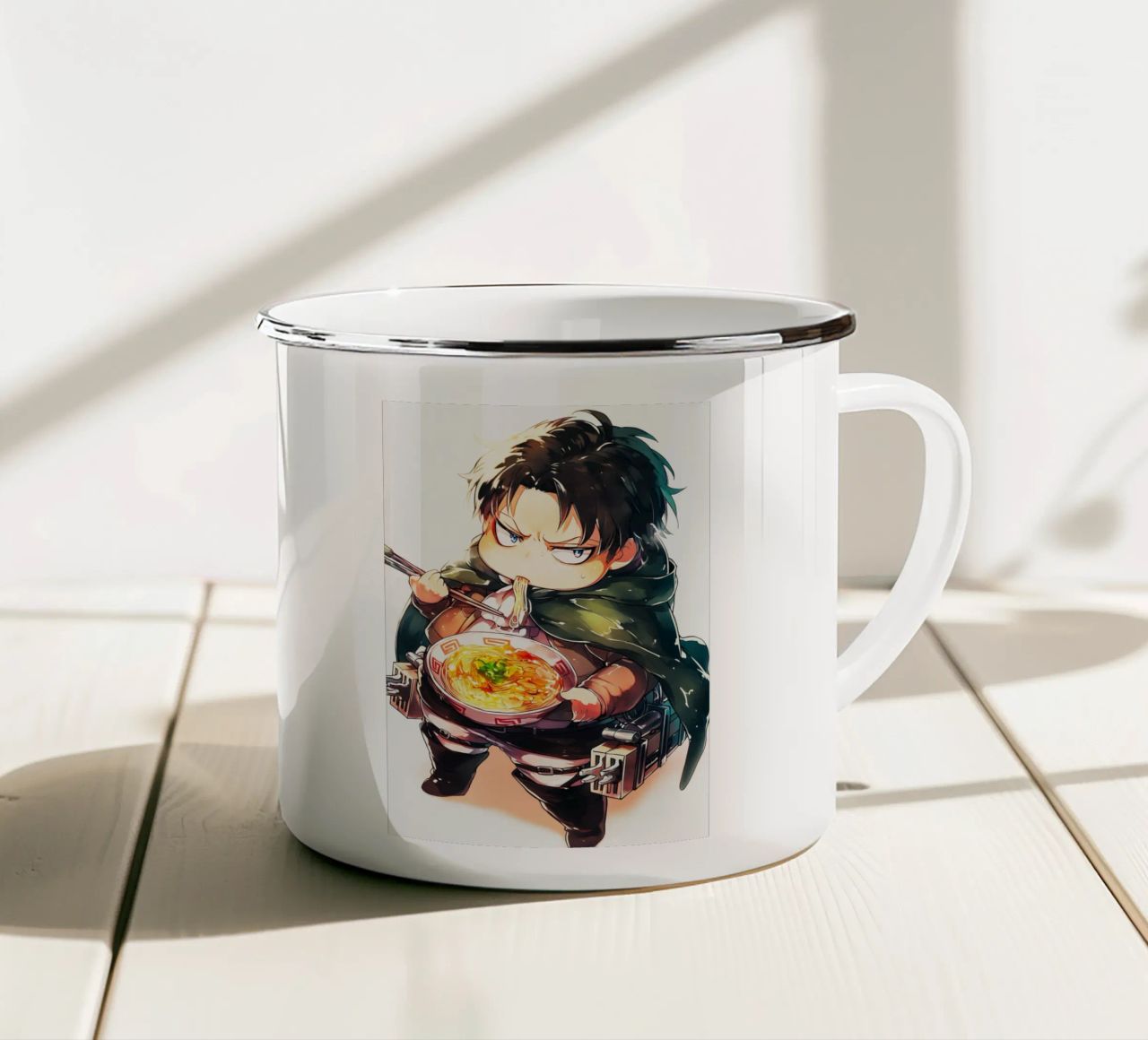 Levi from Attack on titan Ramen tazza in smalto da CreativeStudio