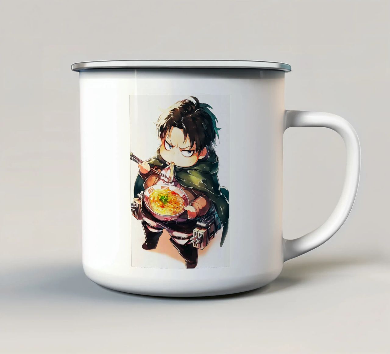 Levi from Attack on titan Ramen tazza in smalto da CreativeStudio